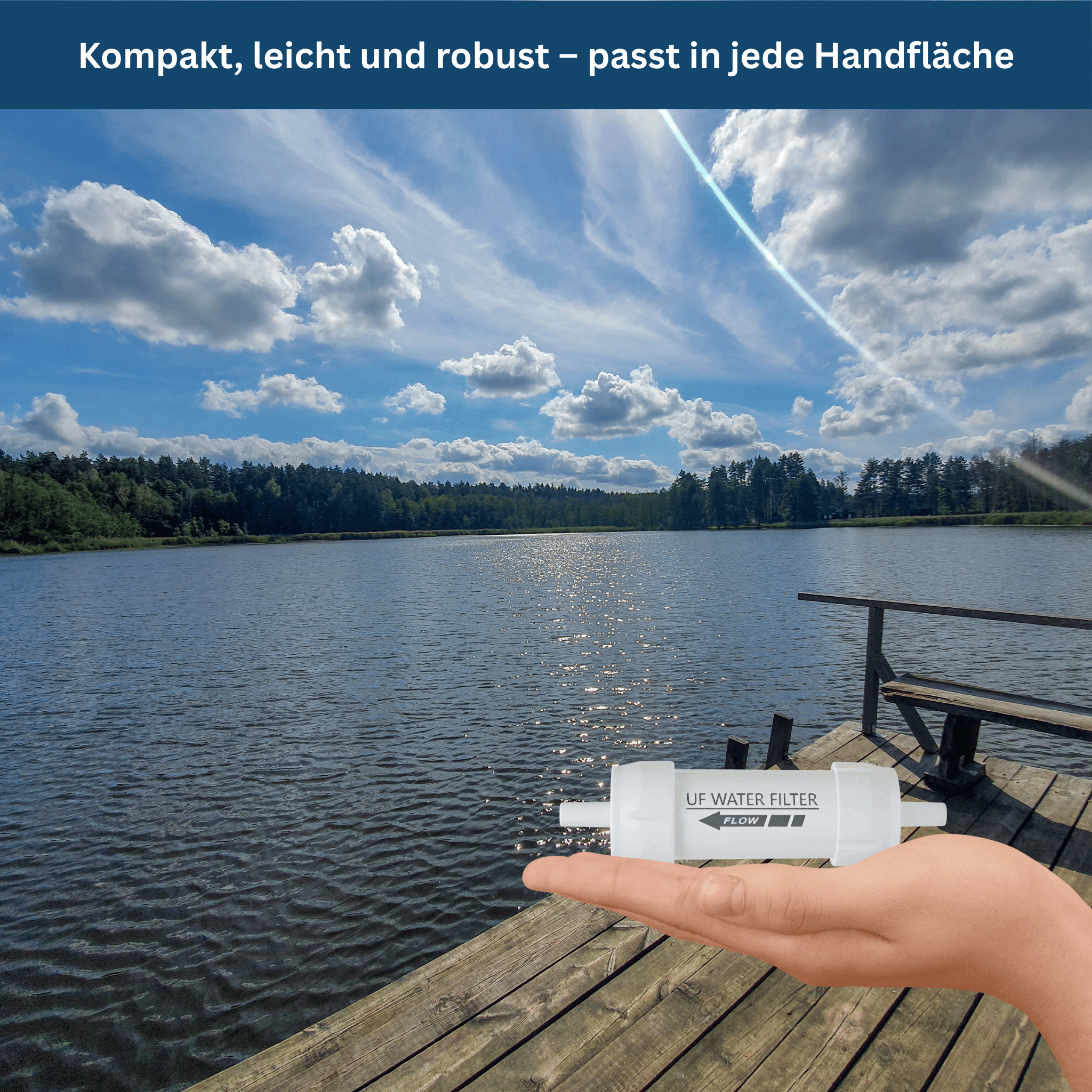 Compact Water Filtration System for On-the-Go Use