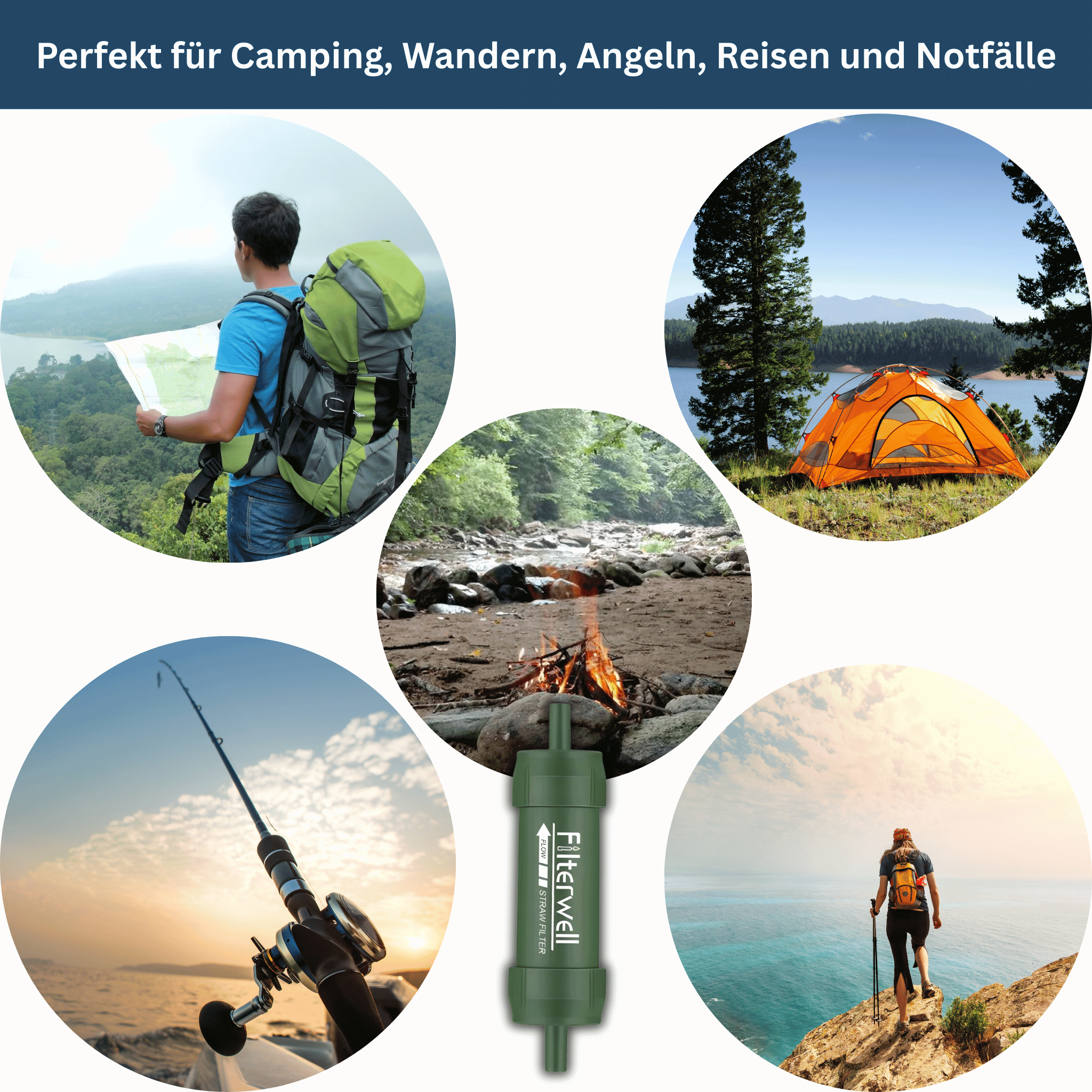 Compact Water Filtration System for On-the-Go Use