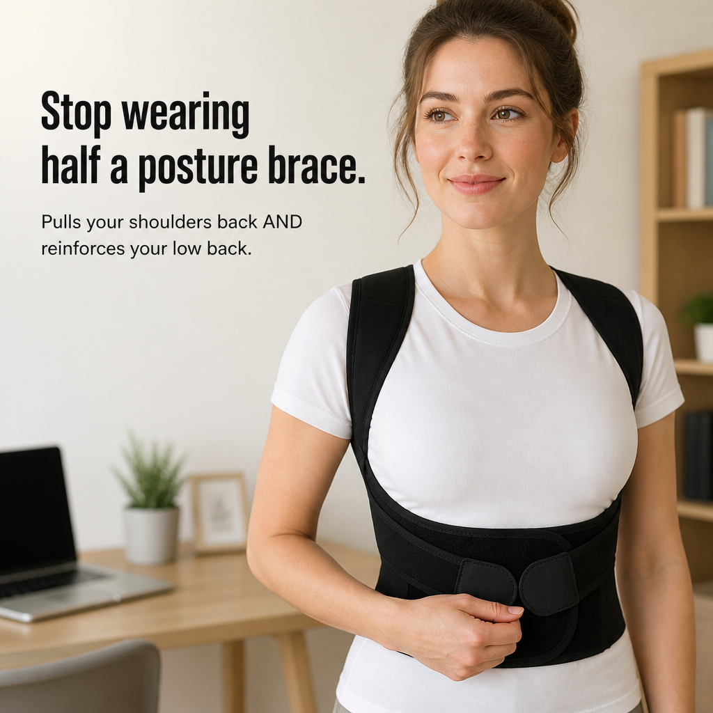 AlignPro™ — Fix Hunched Shoulders and a Tight Low Back in One Brace