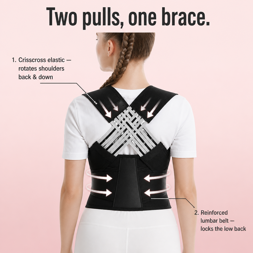 AlignPro™ — Fix Hunched Shoulders and a Tight Low Back in One Brace