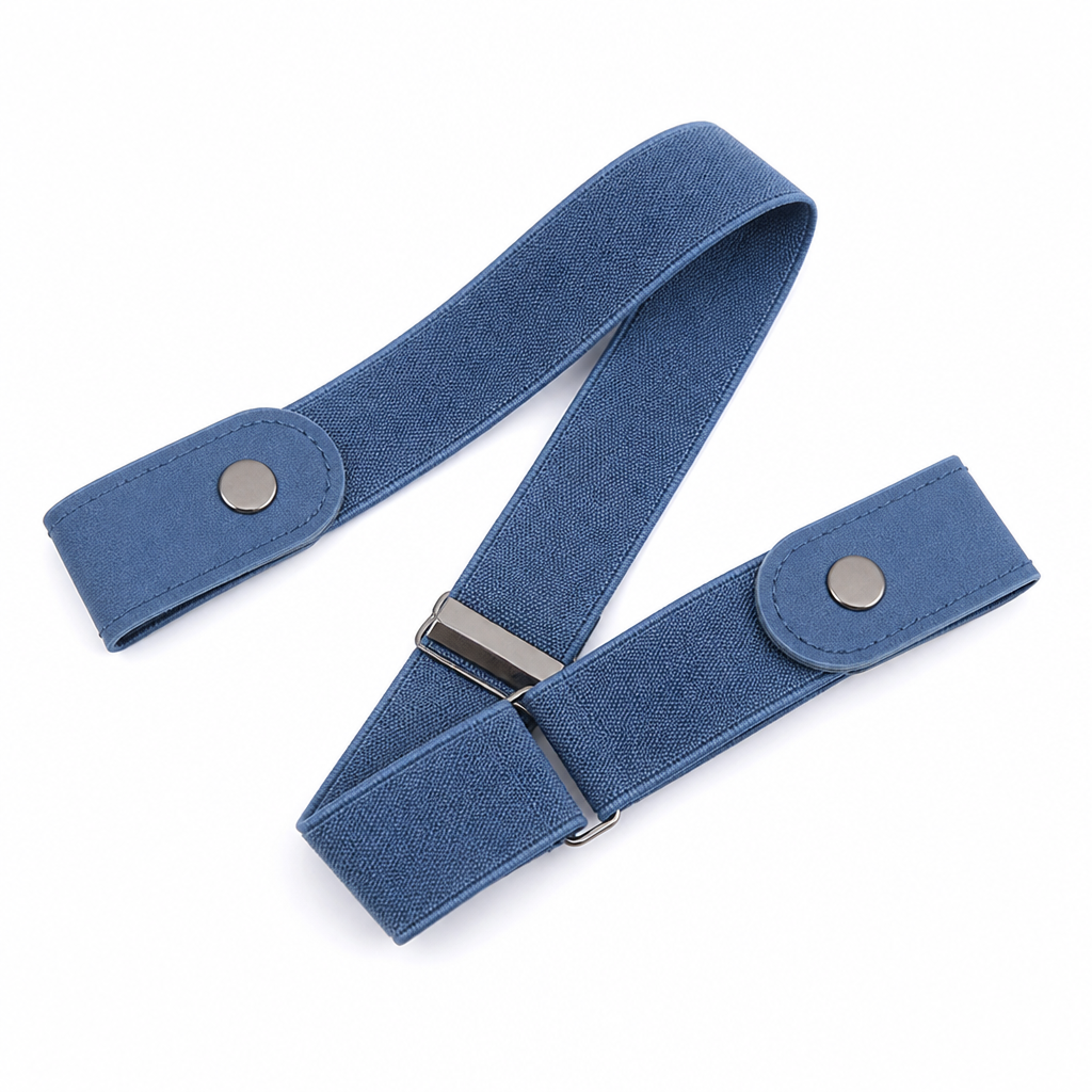 FlexiStride™ – Buckle-Free Stretch Belt with Invisible Snap Closure