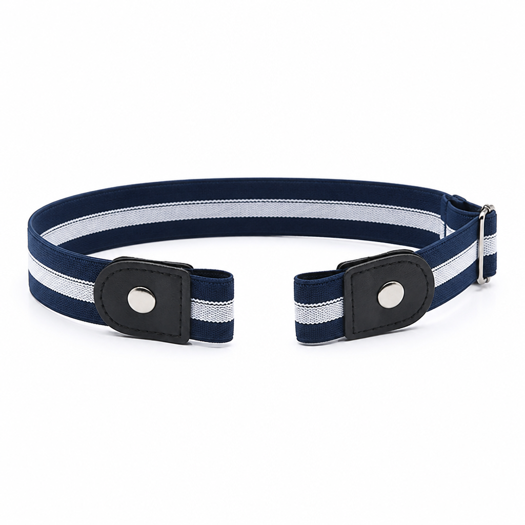 FlexiStride™ – Buckle-Free Stretch Belt with Invisible Snap Closure