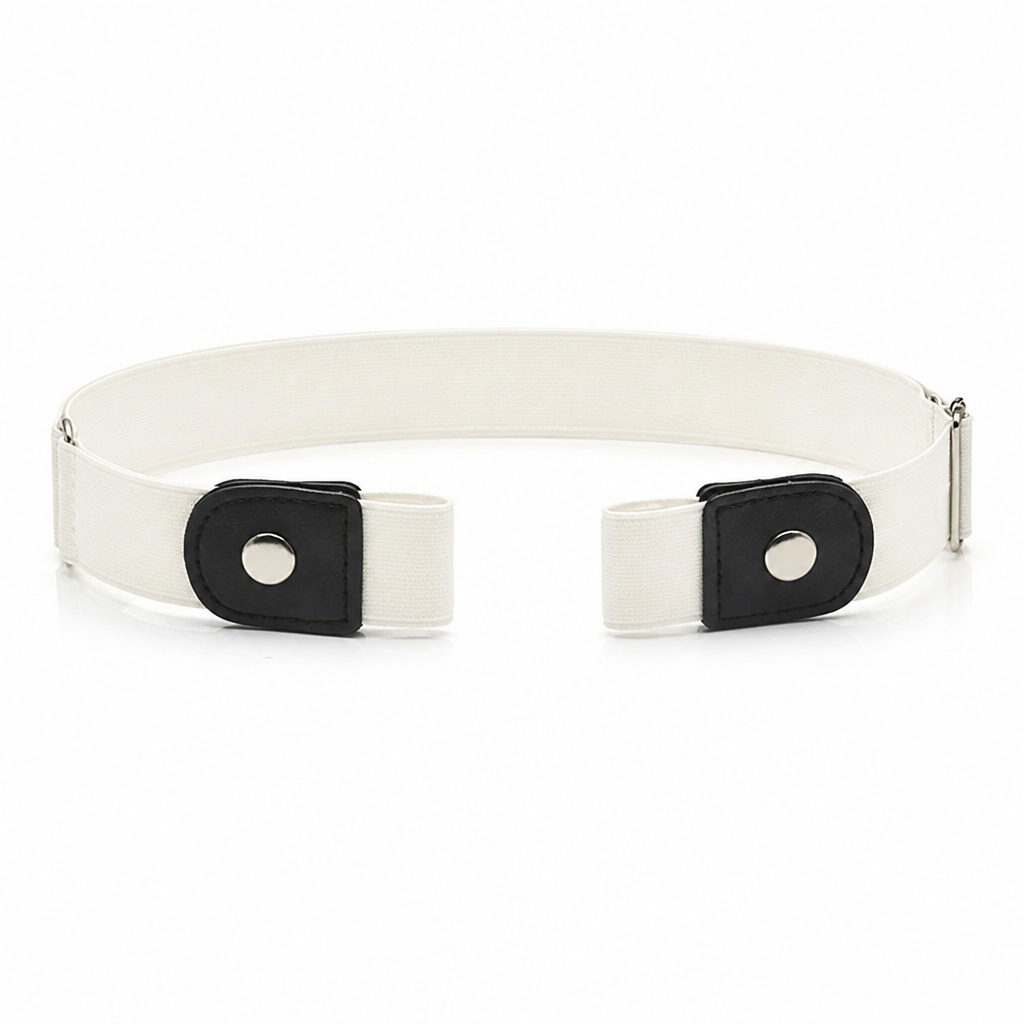 FlexiStride™ – Buckle-Free Stretch Belt with Invisible Snap Closure