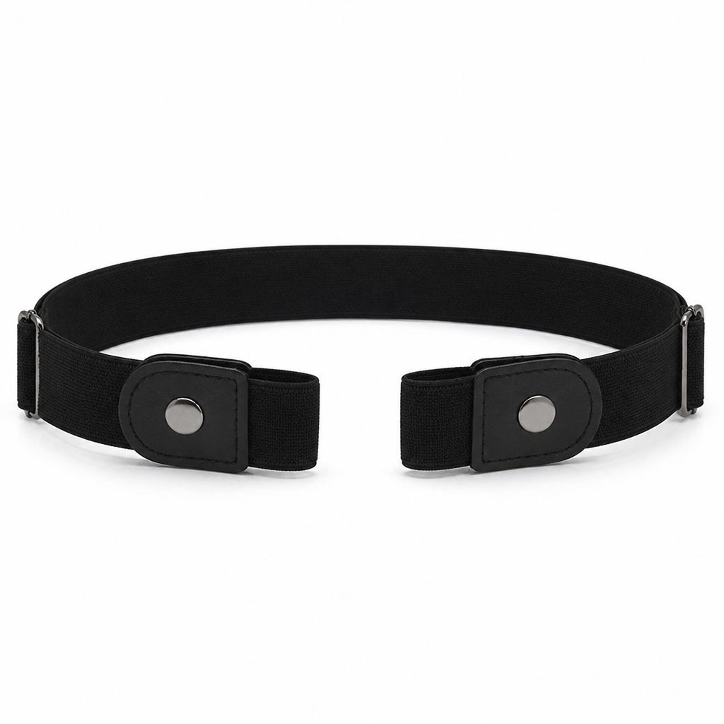 FlexiStride™ – Buckle-Free Stretch Belt with Invisible Snap Closure