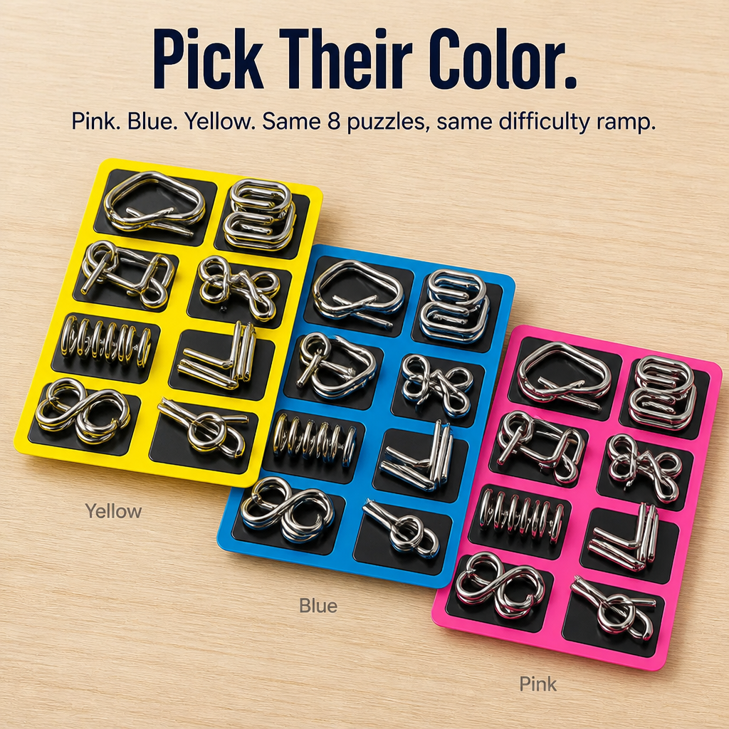 MindCrack™ — Pull Them Off The Screen With 8 Hands-On Metal Brain Puzzles