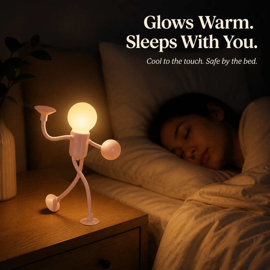 LumaEase™ — Pose a Warm-Glow Lamp Buddy Onto Any Shelf, Desk or Bedside
