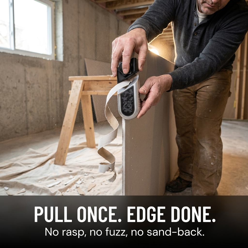 TrueEdge™ — Plane Drywall Edges That Tape Flat in One Smooth Pass