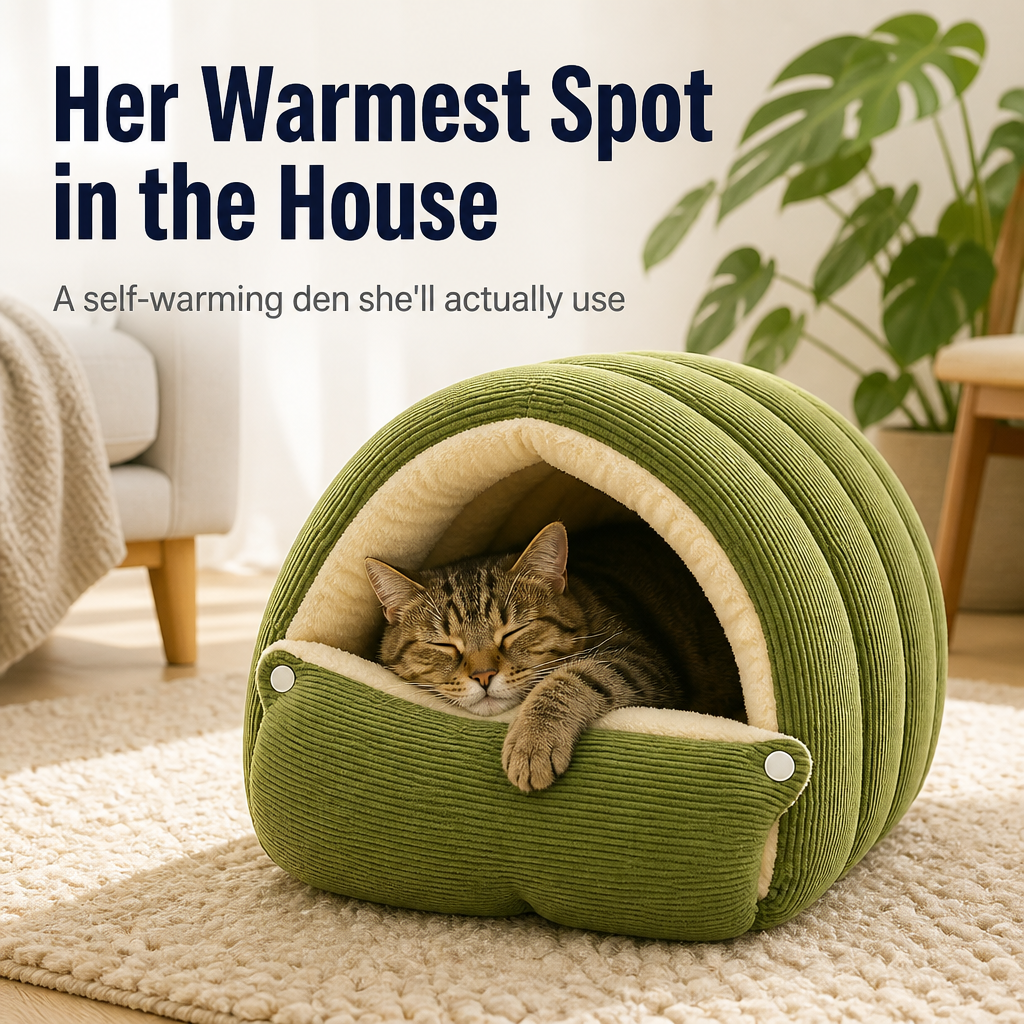 FurHaven™ — Wrap Her in a Self-Warming Den She'll Claim All Winter