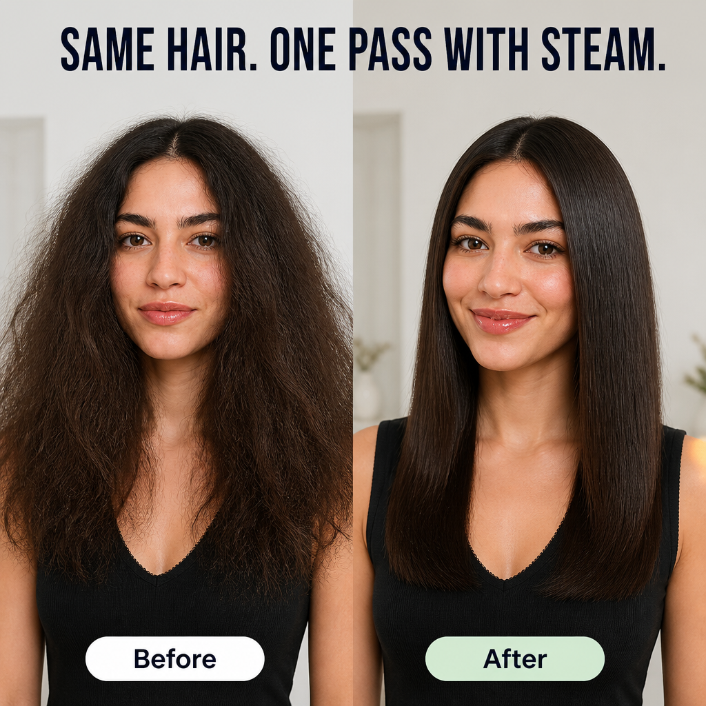 LumeVive™ — Steam Your Frizz Smooth Without Frying a Single Strand