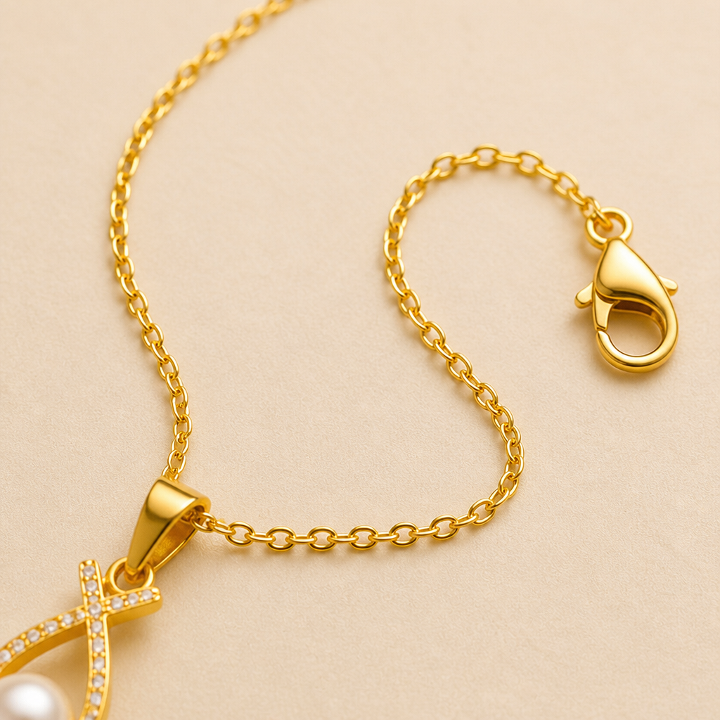 LumaRae™ – Twisted Pavé Pearl Pendant & Earring Set