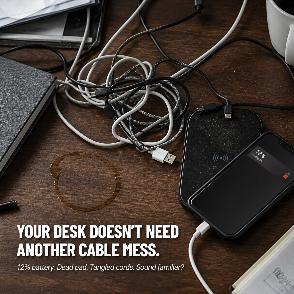 PowerPad Pro™ — Charge, Cradle, And Amplify Your Phone In One Compact Stand