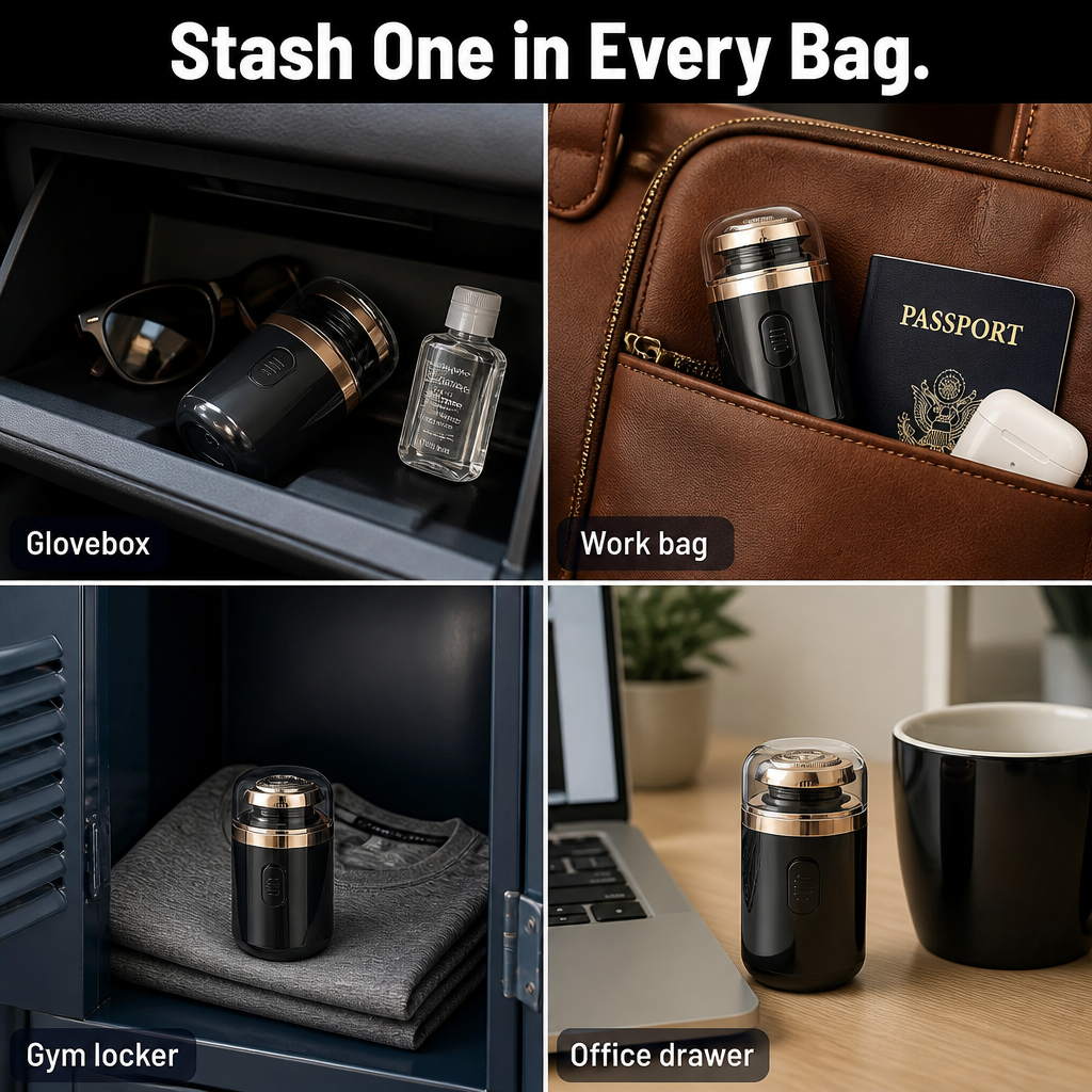 VeloTrim™ — Tame Stubble in 5 Minutes With a Pocket-Sized Capsule Shaver