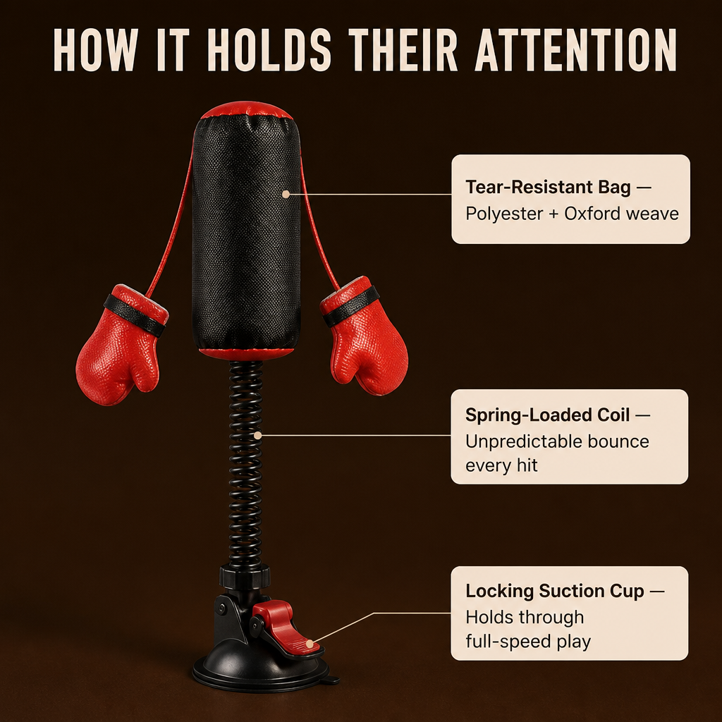 PouncePulse™ — Burn Off Indoor Cat Energy with Spring-Loaded Boxing Action