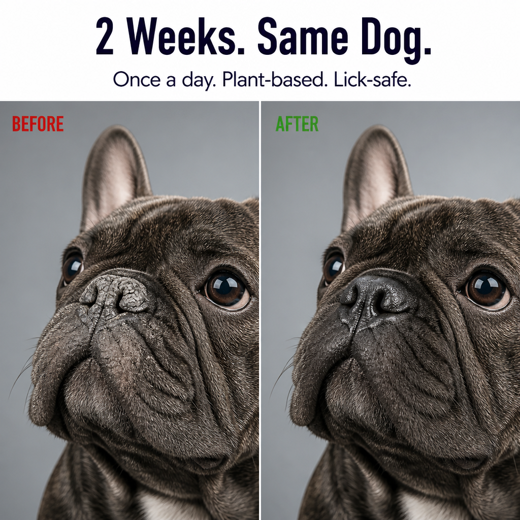 VeluraPaw™ — Soften His Crusty "Old-Man Nose" Back to Smooth, Healthy Black