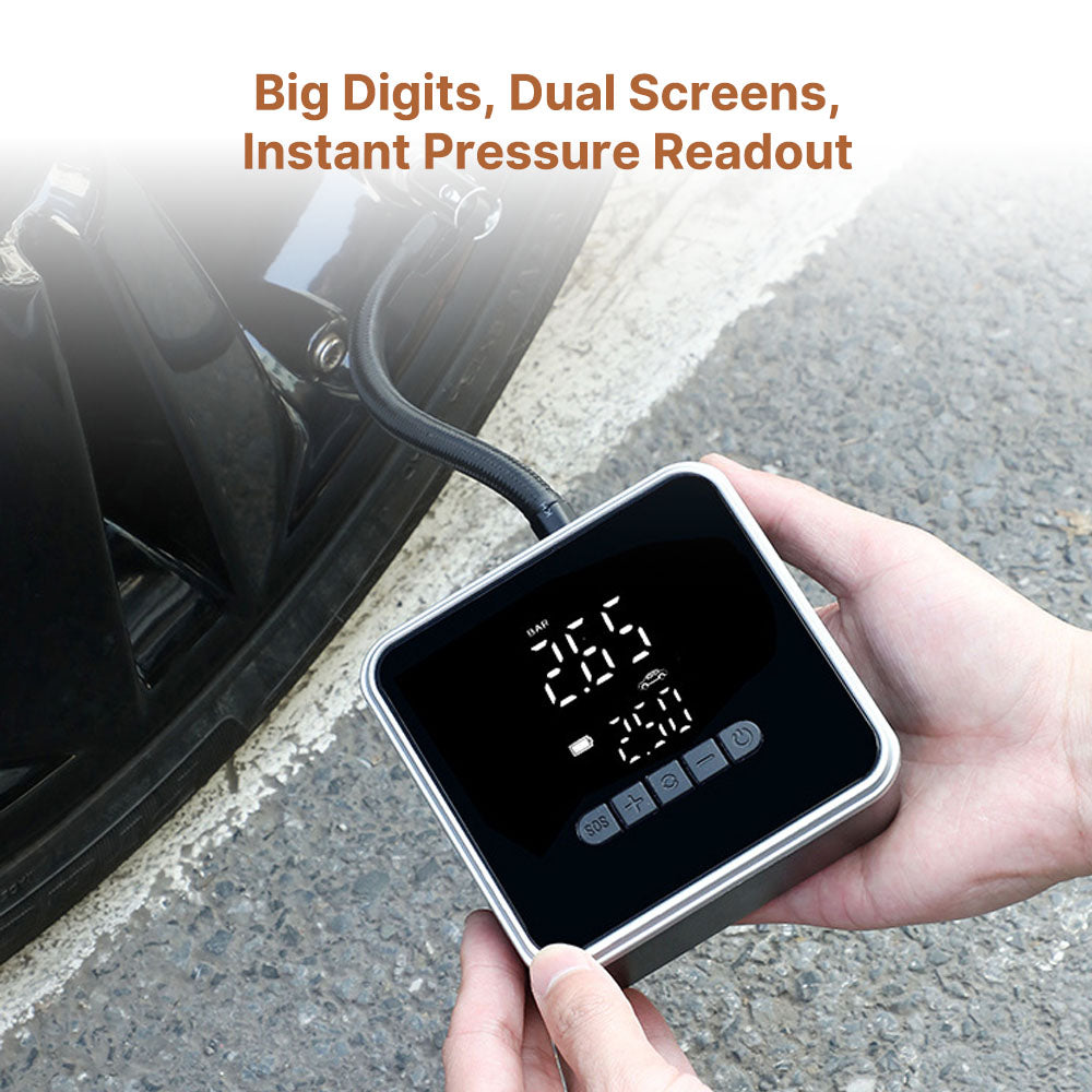 Portable Tire Pump for Vehicles and Bicycles – Quick Inflation