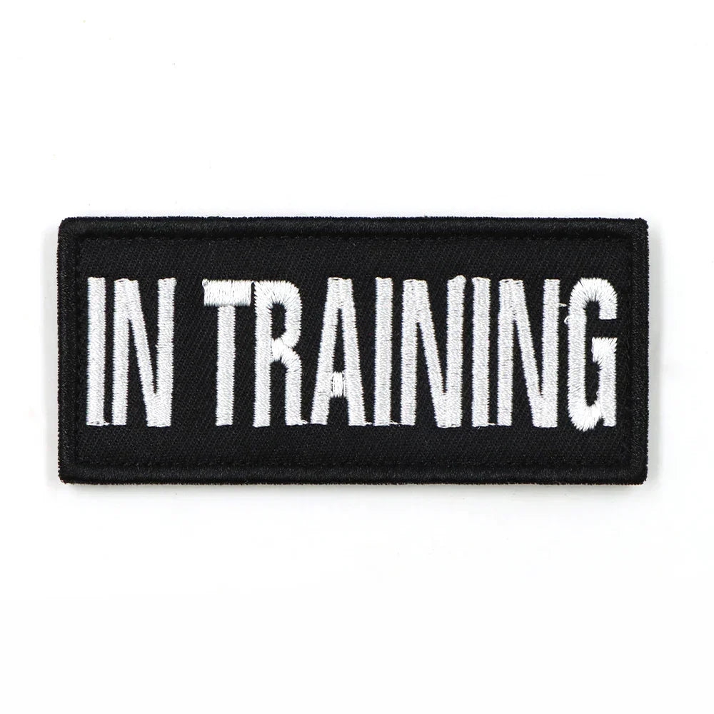 ID Badge Patches for Dog Harness - Hook and Loop Attachments