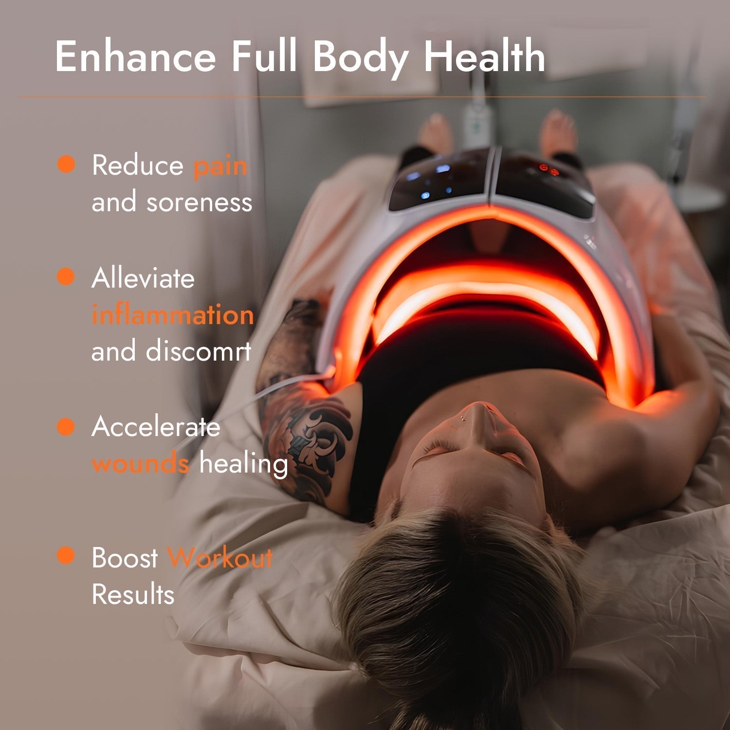 Light Therapy Device for Skin Care on Face and Body
