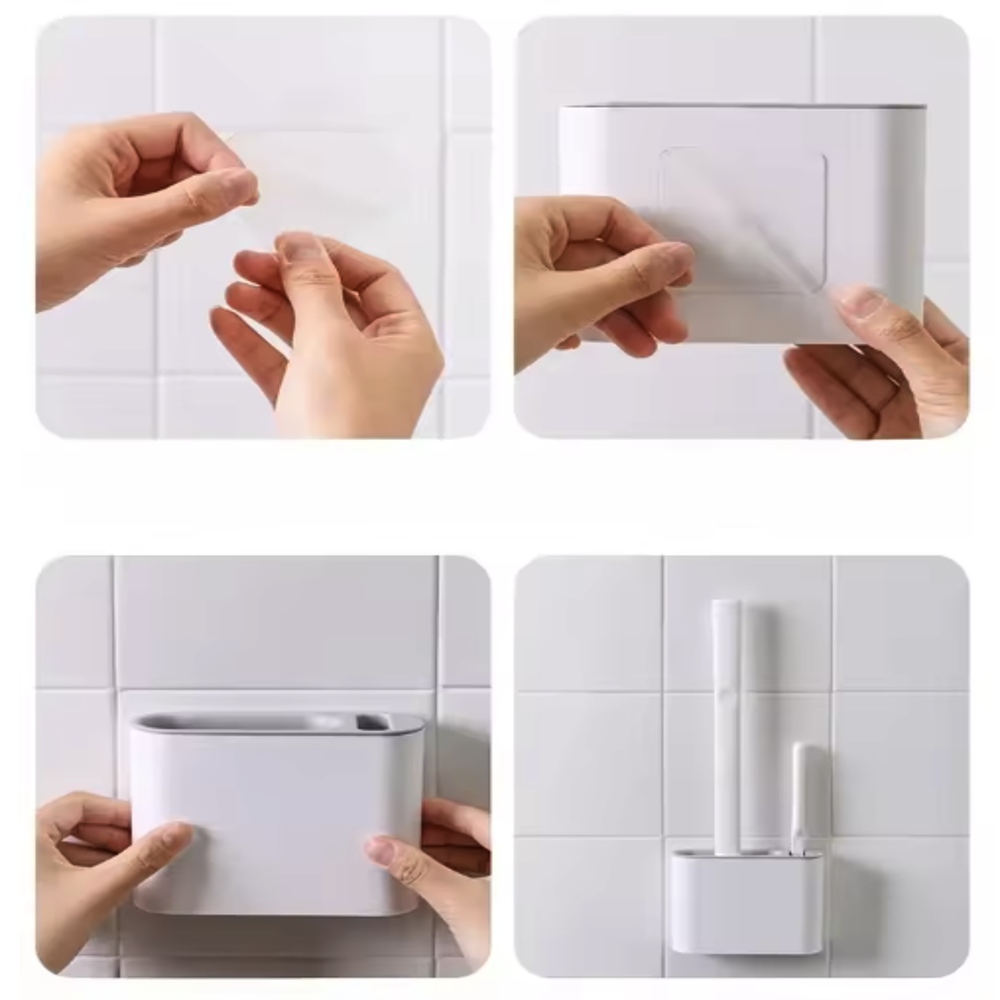 Silicone Toilet Brush with Wall Mount