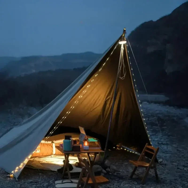 Retractable Camping Lantern with 4 Functions