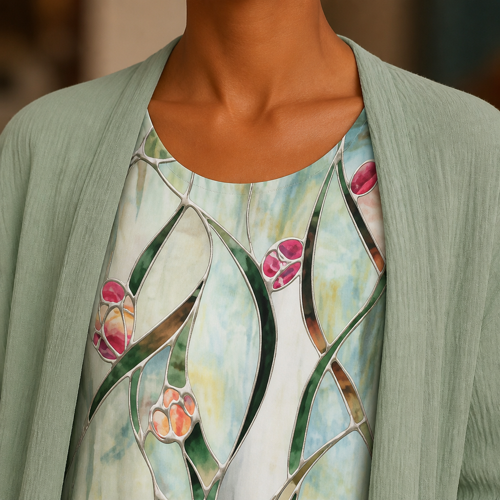 AmaraBelle™ – Flowy Floral Two-Piece Maxi Dress with Matching Cardigan