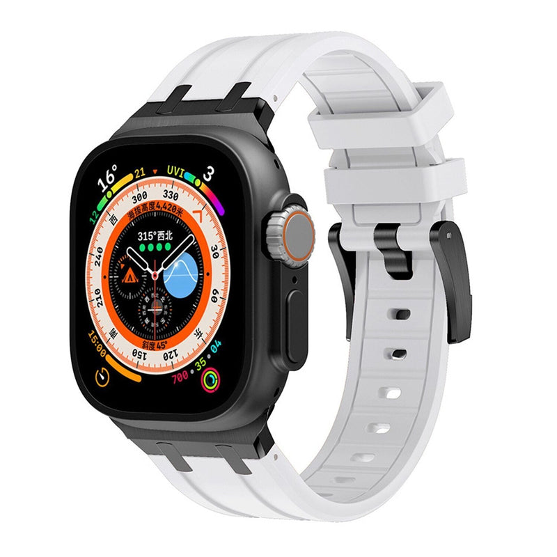 Thick Silicone Strap with Titanium Connector for Apple Watch