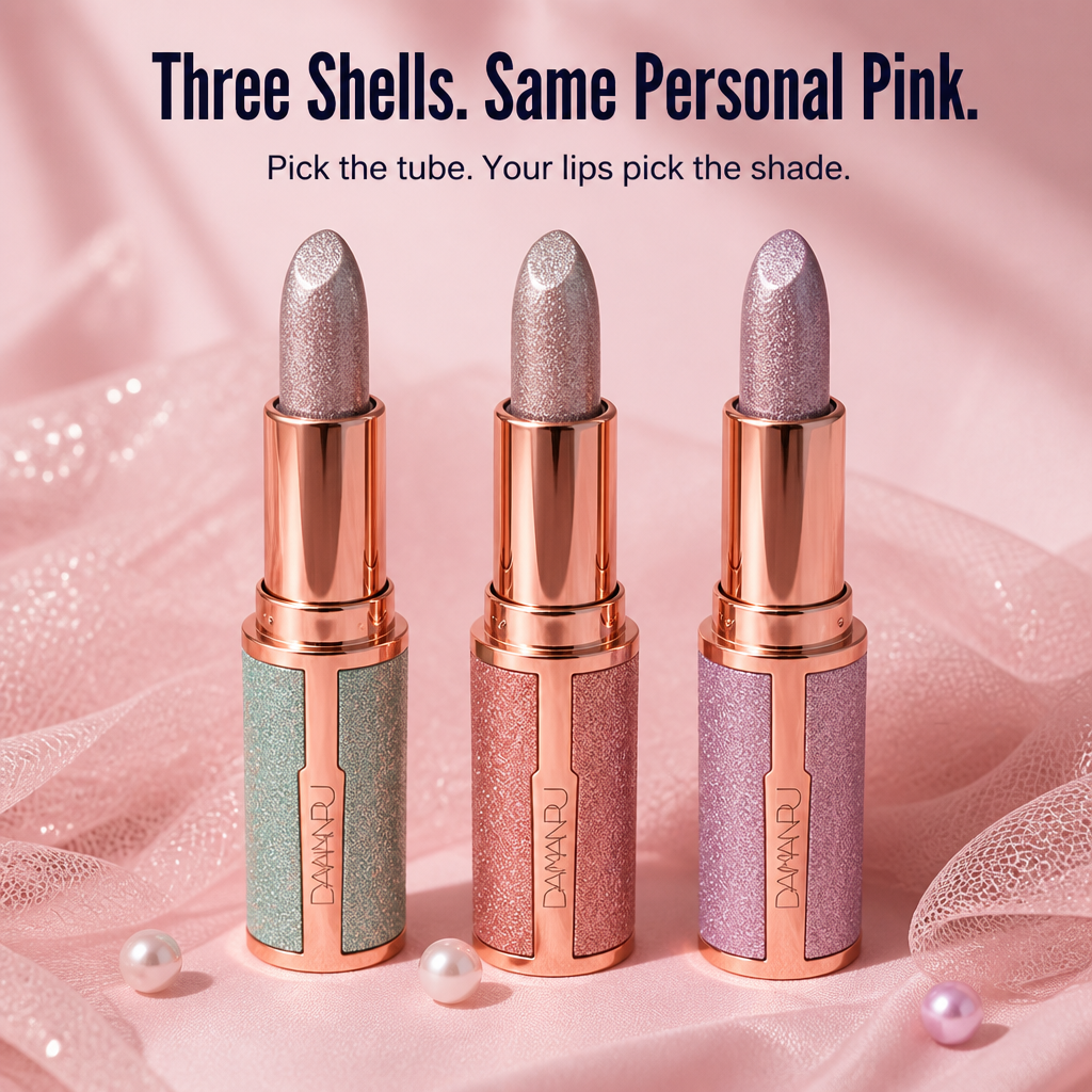 LipAura™ — Watch Glitter Melt Into Your Own Personalized Pink Shade