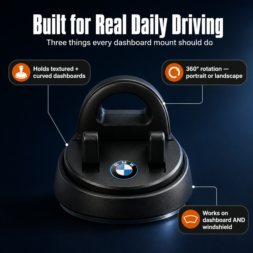 LumaRide™ — Mount Your Phone in Seconds with Your Car's Badge | 30-Day Guarantee