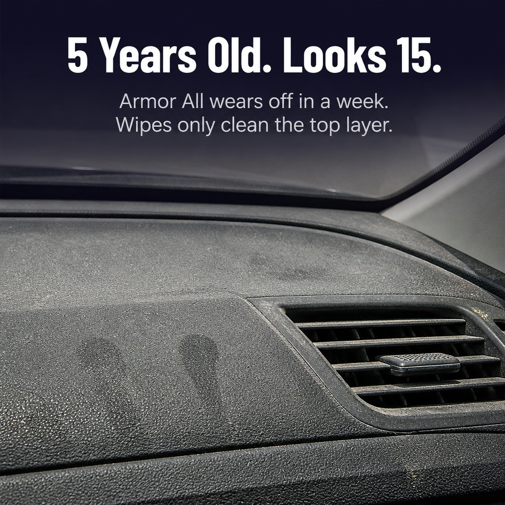 RadianceRide™ — Wipe Faded Plastic, Cracked Leather & Dusty Dash Back to Life