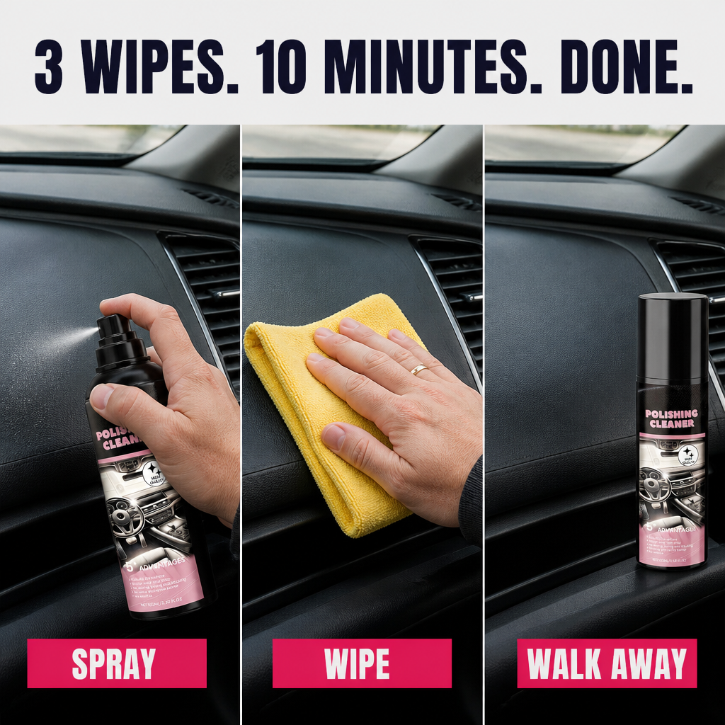 RadianceRide™ — Wipe Faded Plastic, Cracked Leather & Dusty Dash Back to Life