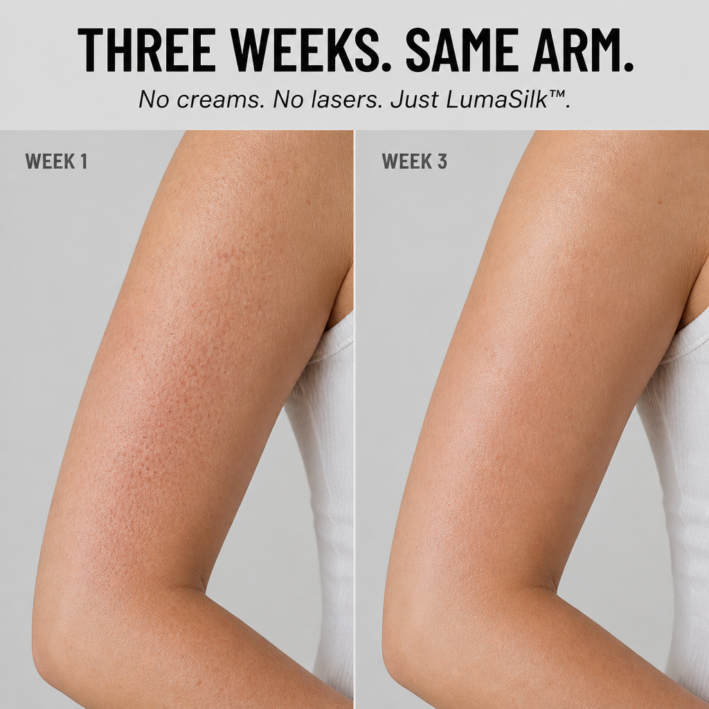 LumaSilk™ — End Bumpy Arms, Bacne, and Strawberry Skin in 90 Seconds