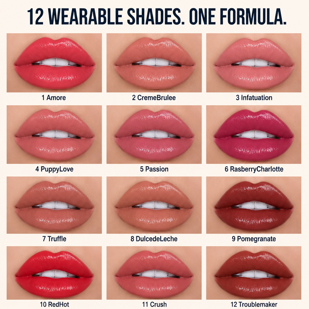 RadianceLock™ Lip Glow — Get Bold Color That Lasts Through Dinner Without Drying Out