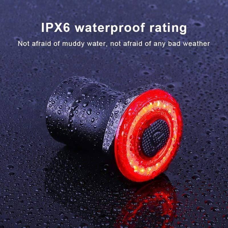 USB Rechargeable Rear Light with Smart Brake Detection for Bicycles