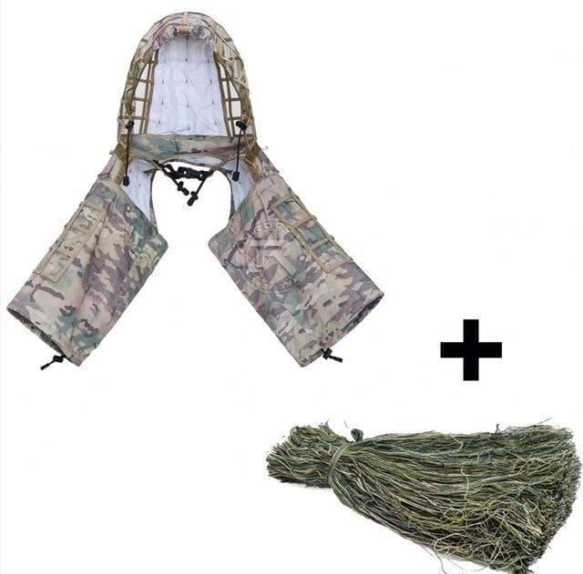 Tactical Ghillie Suit Base with Viper Hood for Stealth Concealment