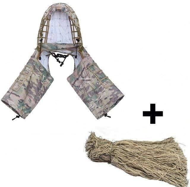 Tactical Ghillie Suit Base with Viper Hood for Stealth Concealment
