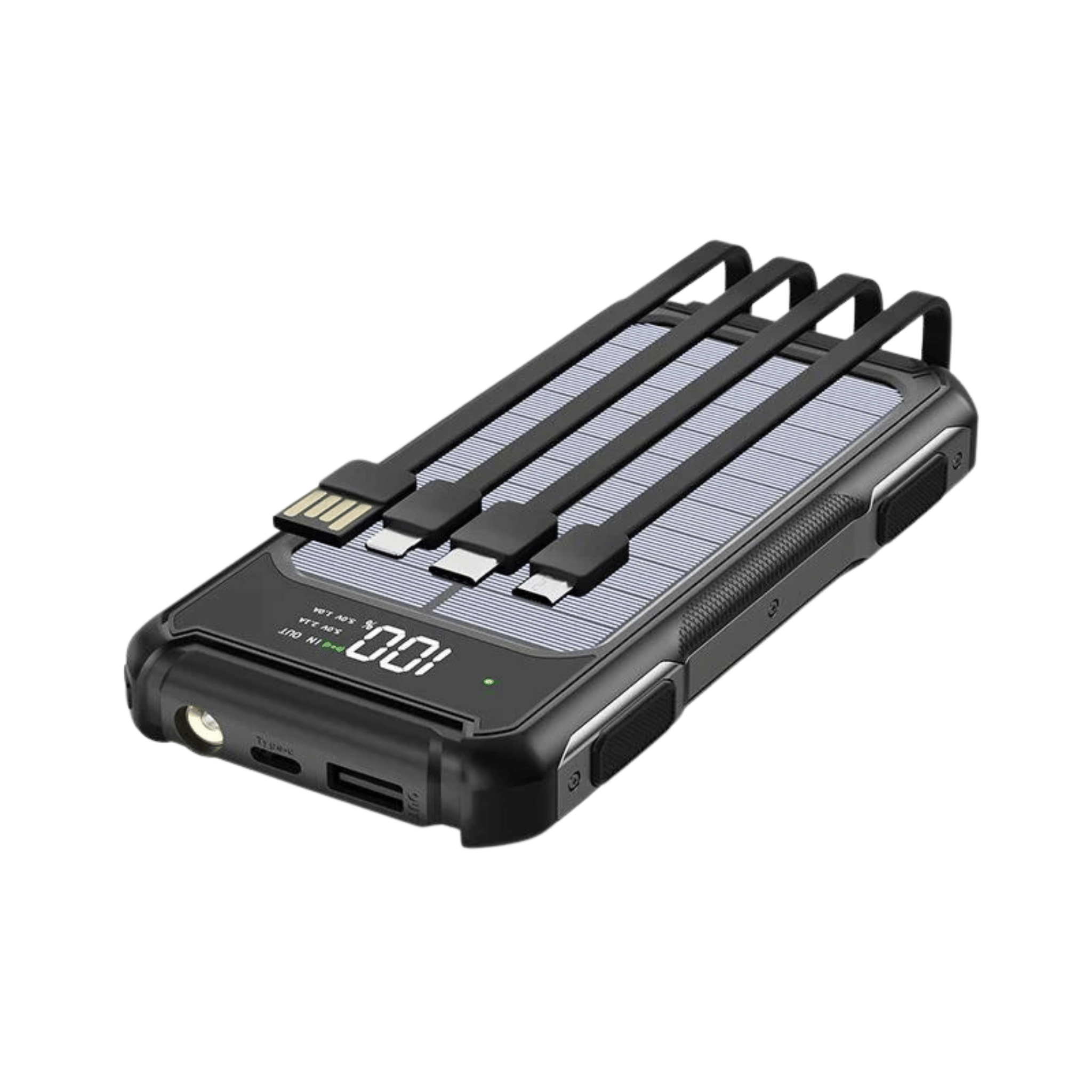 20,000mAh Portable Solar Power Bank featuring LED Screen