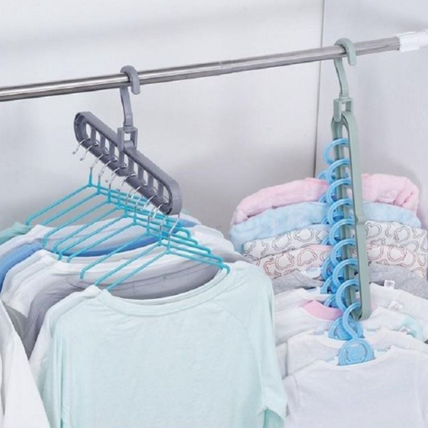 Space-Saving Clothes Hanger Organizer - Set of 2