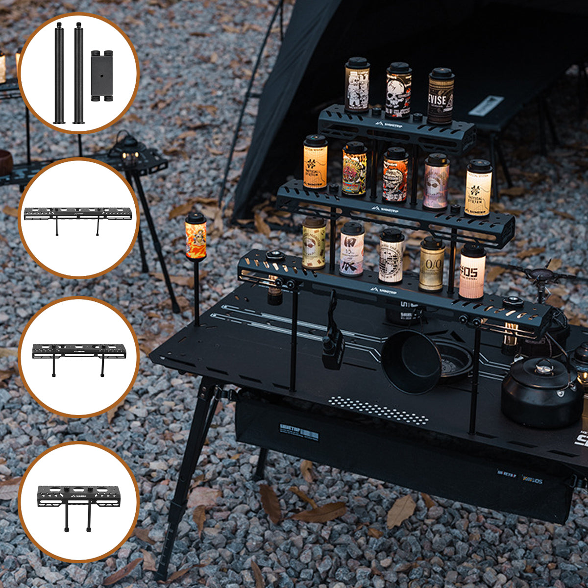 Modular Camp Light with Spin-Glow Feature