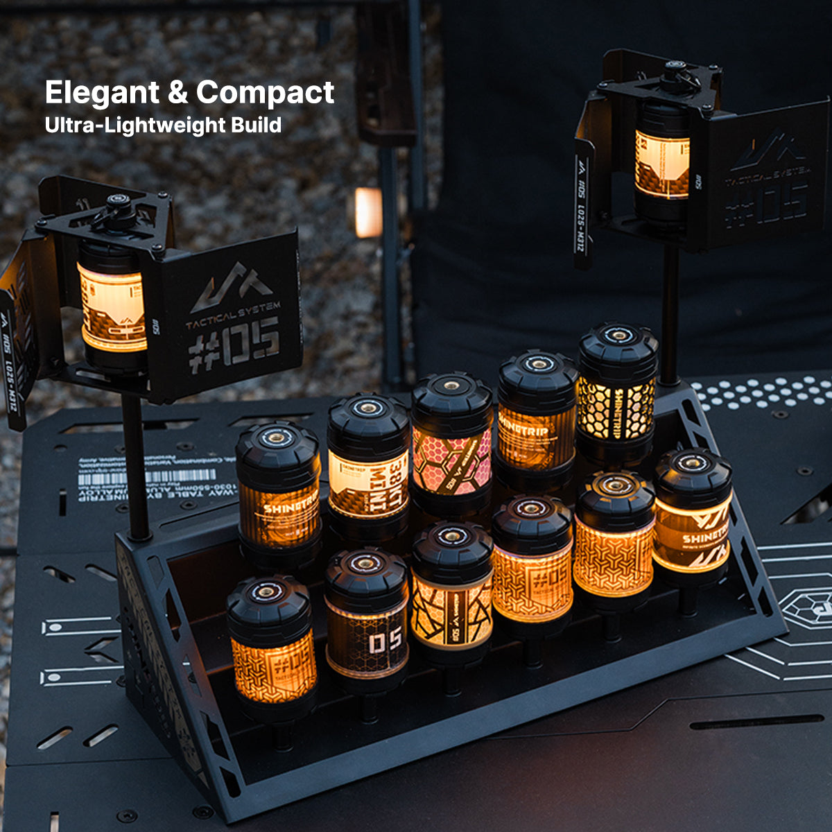 Modular Camp Light with Spin-Glow Feature