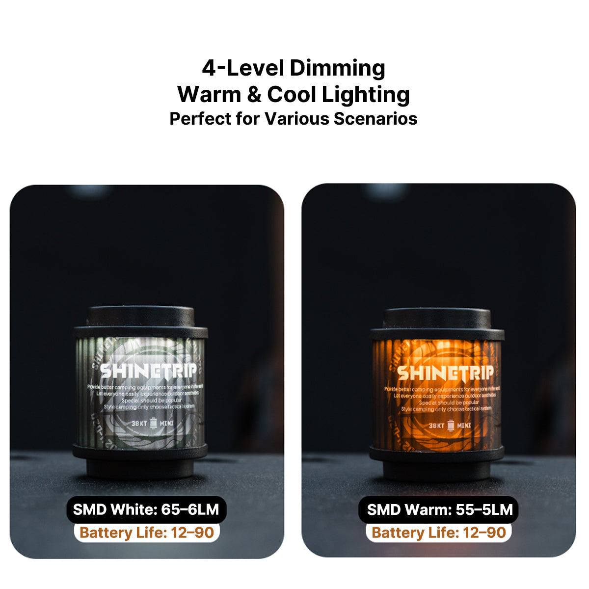 Modular Camp Light with Spin-Glow Feature