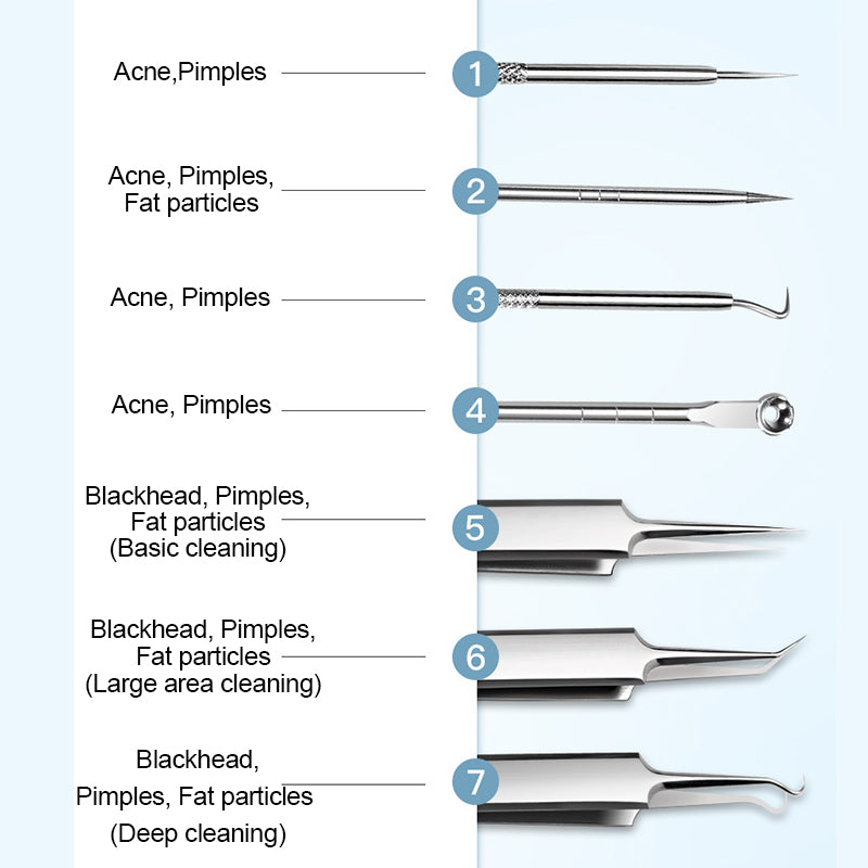 Stainless steel blackhead removal kit