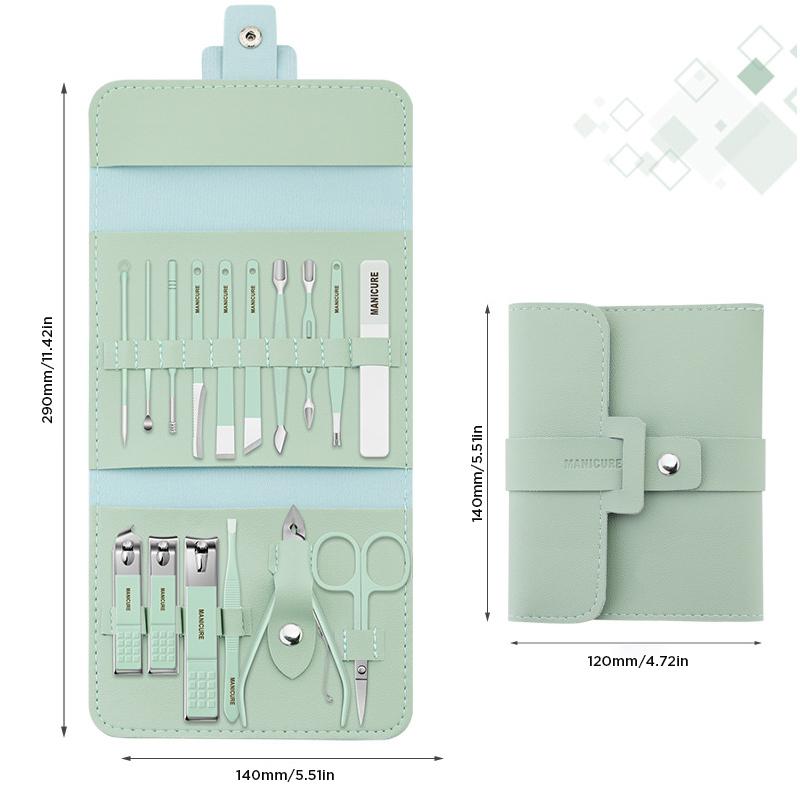 Portable Nail Clipper Set with Case - 12/16 Pieces