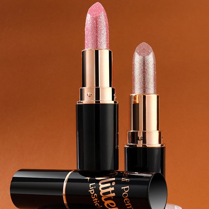 Waterproof and moisturizing glitter lipstick