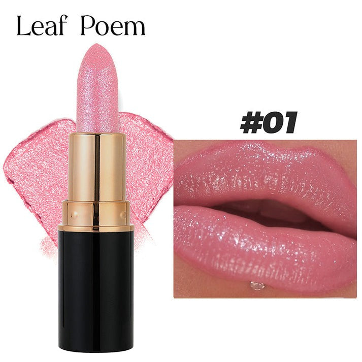 Waterproof and moisturizing glitter lipstick