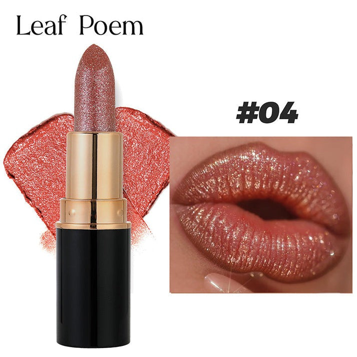 Waterproof and moisturizing glitter lipstick