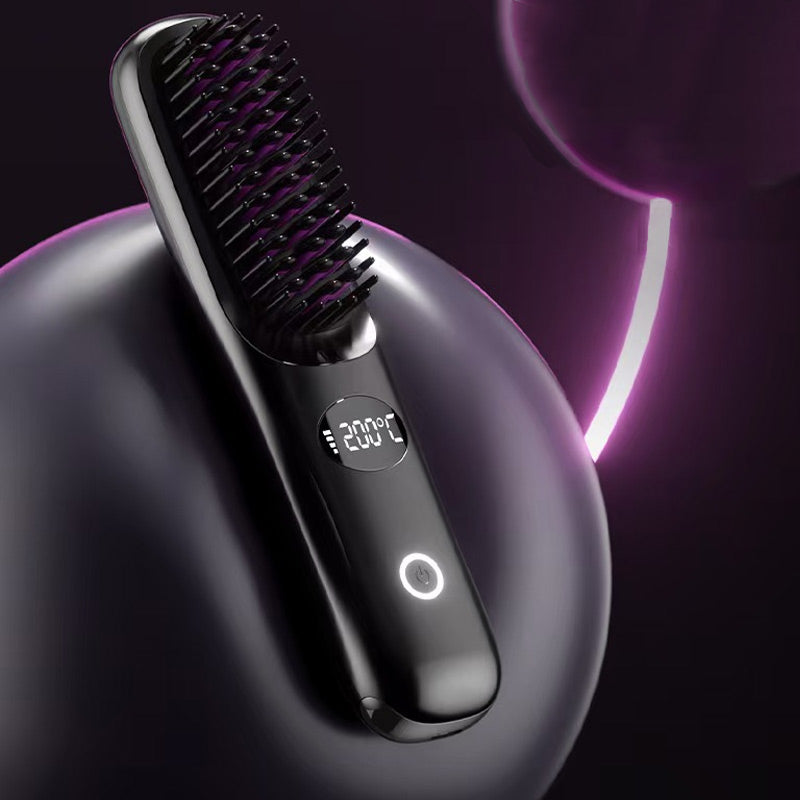 Wireless Straightening Brush for Silky Shine in 5 Minutes