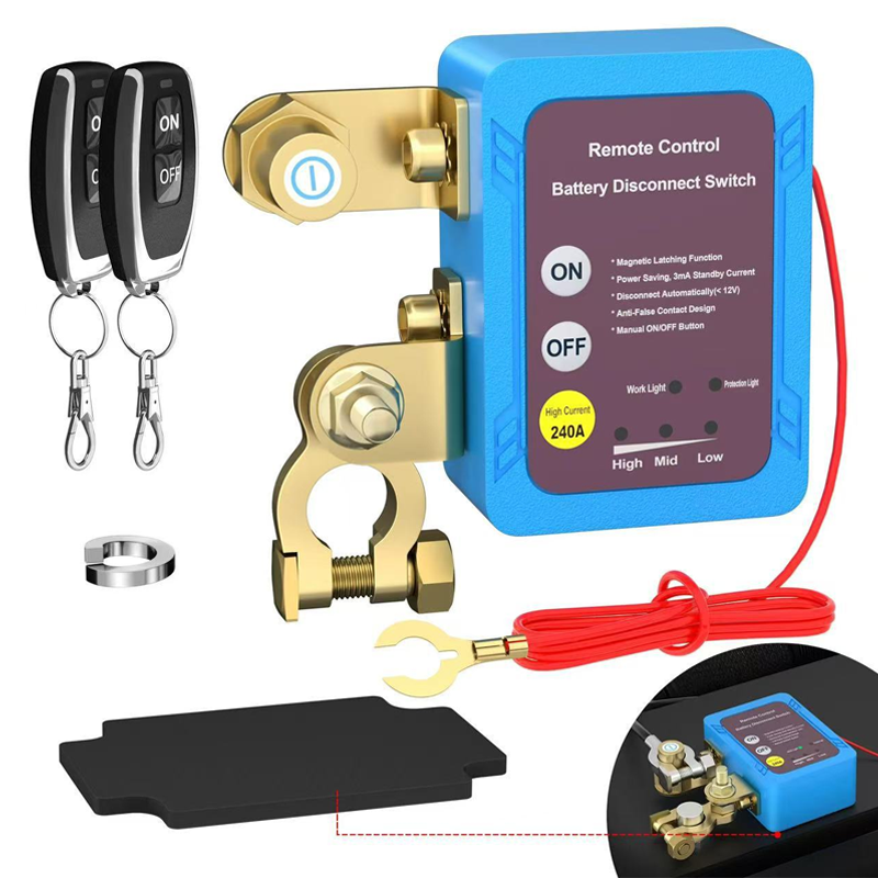 Remote-Controlled Battery Disconnect Switch for Vehicles