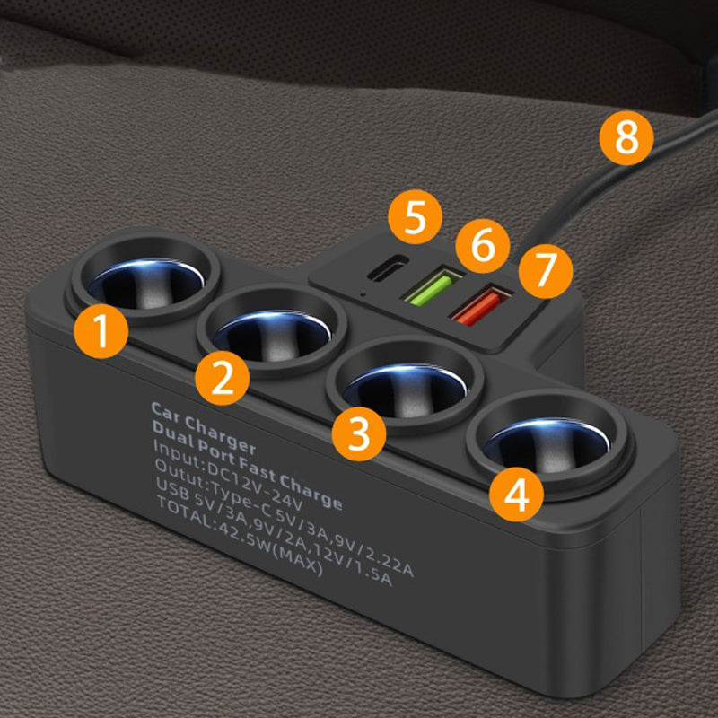7-in-1 Power Hub — Charge All Devices Simultaneously for Safe Connectivity
