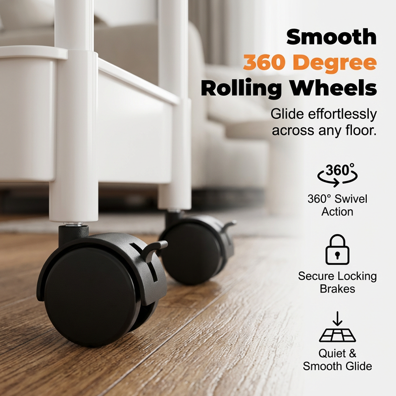 Mobile Kitchen Shelf Organizer with Wheels