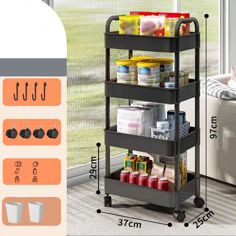 Mobile Kitchen Shelf Organizer with Wheels