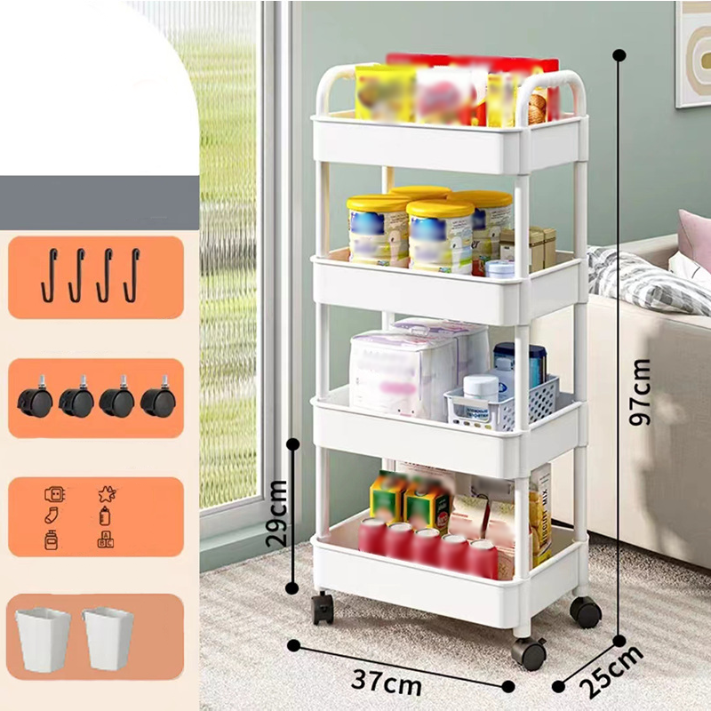 Mobile Kitchen Shelf Organizer with Wheels
